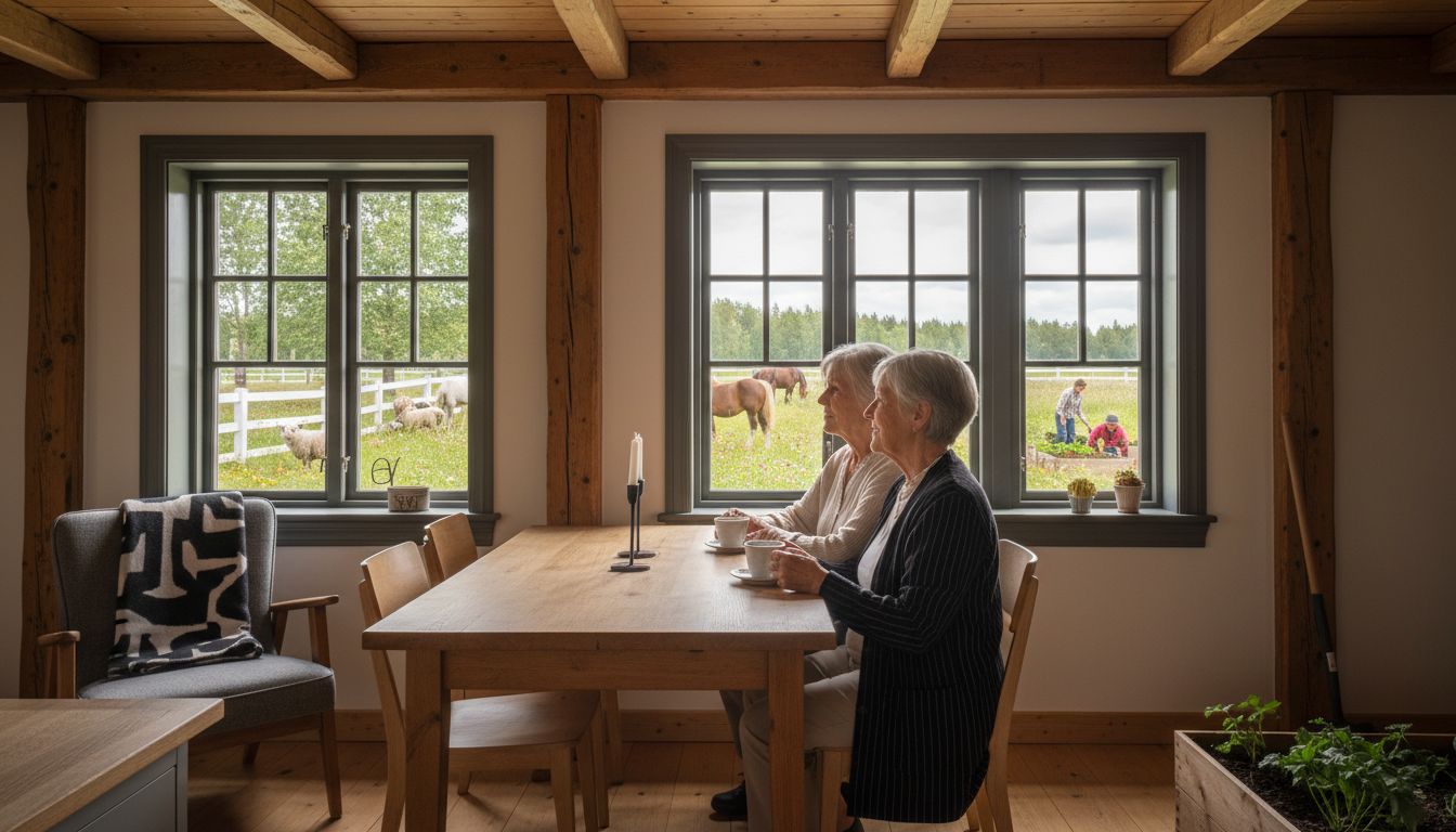 lantlig retreat boende